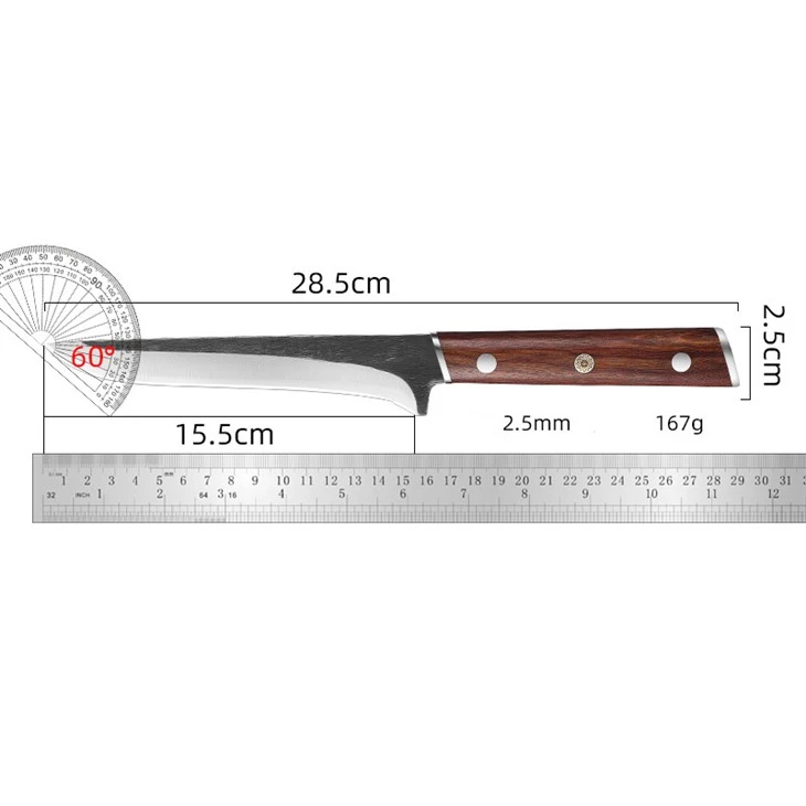 DS-2633 Stainless Steel Boning Knife Wood Handle Butcher Knife (4)