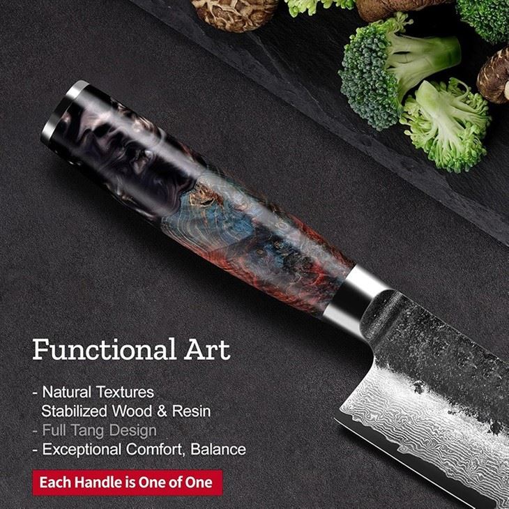 67 Layers Damascus Chef Knife With VG10 Steel Core Professional Santoku Kitchen Knife best