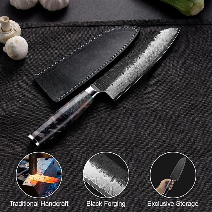 67 Layers Damascus Chef Knife With VG10 Steel Core Professional Santoku Kitchen Knife high quality