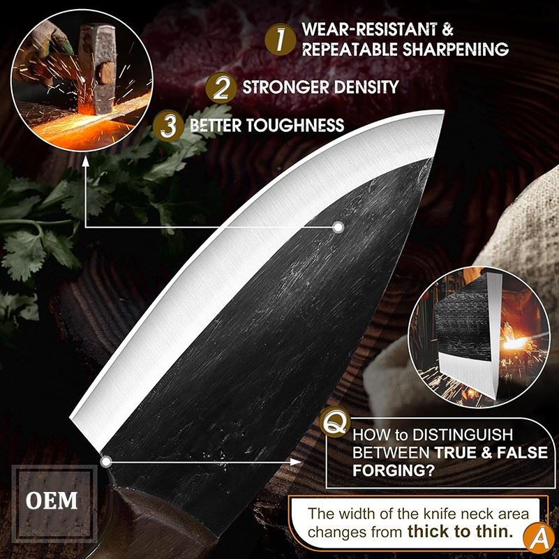 Viking Knife For Meat Cutting 5.9 Inch Handmade Chef Knife With Full Tang Wood Handle suppliers